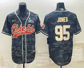 Men's Kansas City Chiefs #95 Chris Jones Grey Camo With Super Bowl LVII Patch Cool Base Stitched Baseball Jersey,We sell and wholesale Men's Kansas City Chiefs #95 Chris Jones Grey Camo With Super Bowl LVII Patch Cool Base Stitched Baseball Jersey on line form chian!